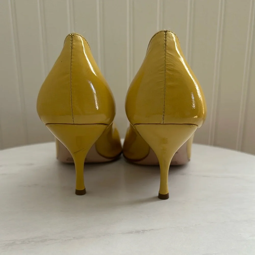 Miu Miu Patent Leather Heels Yellow
